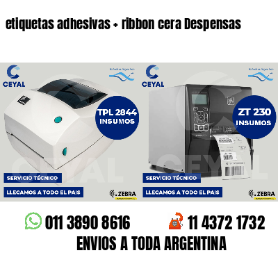 etiquetas adhesivas   ribbon cera Despensas