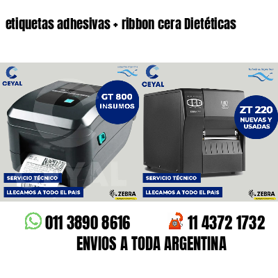 etiquetas adhesivas   ribbon cera Dietéticas