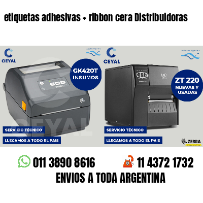 etiquetas adhesivas   ribbon cera Distribuidoras
