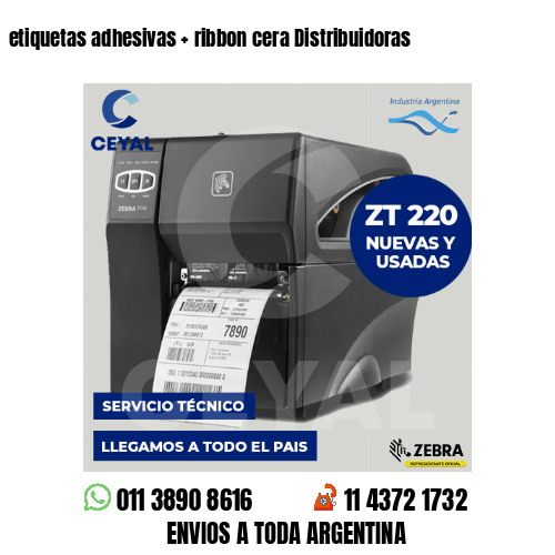 etiquetas adhesivas   ribbon cera Distribuidoras