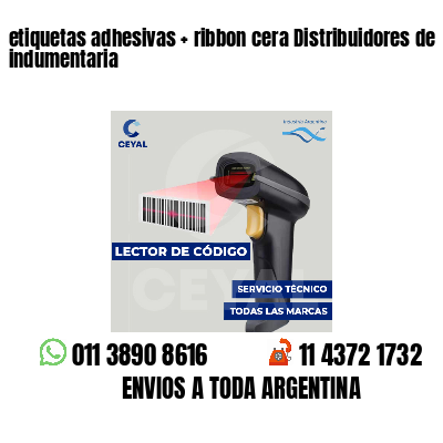 etiquetas adhesivas ribbon cera Distribuidores de indumentaria