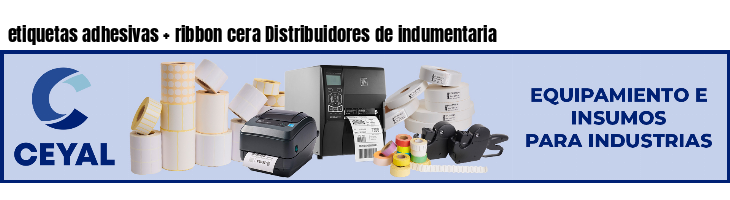 etiquetas adhesivas ribbon cera Distribuidores de indumentaria