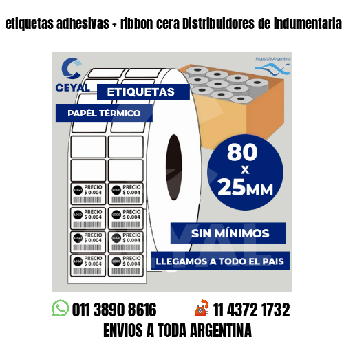 etiquetas adhesivas   ribbon cera Distribuidores de indumentaria