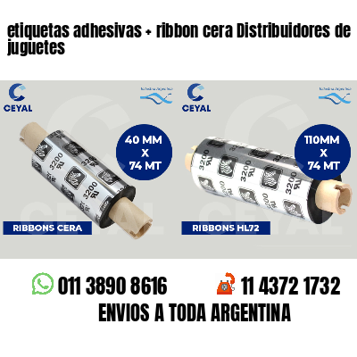 etiquetas adhesivas   ribbon cera Distribuidores de juguetes