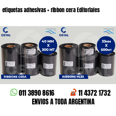 etiquetas adhesivas   ribbon cera Editoriales