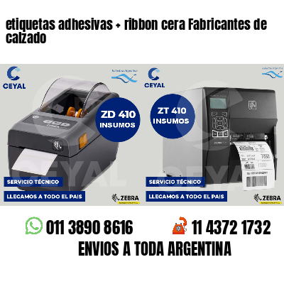 etiquetas adhesivas   ribbon cera Fabricantes de calzado