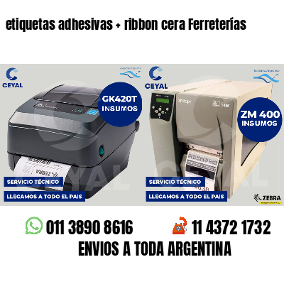 etiquetas adhesivas   ribbon cera Ferreterías