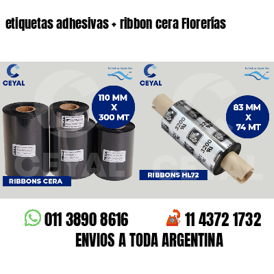 etiquetas adhesivas ribbon cera Florerías