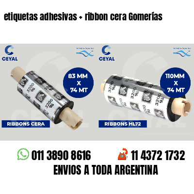 etiquetas adhesivas   ribbon cera Gomerías