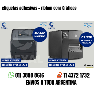 etiquetas adhesivas   ribbon cera Gráficas
