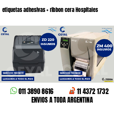 etiquetas adhesivas   ribbon cera Hospitales