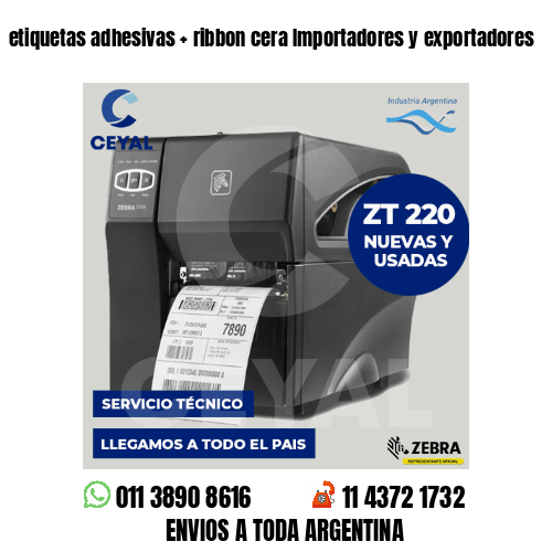 etiquetas adhesivas   ribbon cera Importadores y exportadores