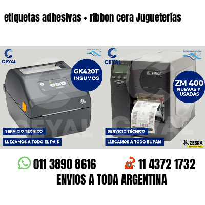 etiquetas adhesivas   ribbon cera Jugueterías