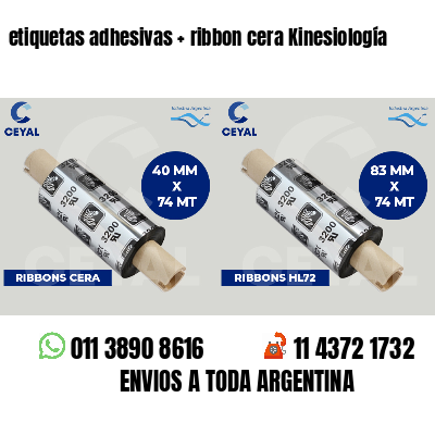etiquetas adhesivas ribbon cera Kinesiología
