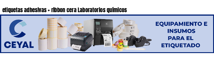 etiquetas adhesivas   ribbon cera Laboratorios químicos