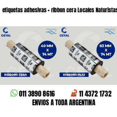 etiquetas adhesivas   ribbon cera Locales Naturistas
