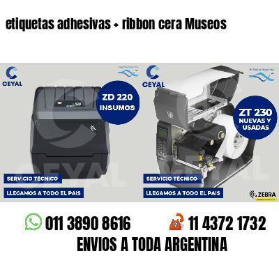 etiquetas adhesivas ribbon cera Museos