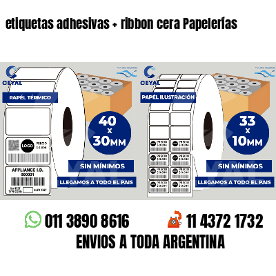 etiquetas adhesivas   ribbon cera Papelerías
