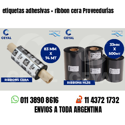 etiquetas adhesivas   ribbon cera Proveedurías