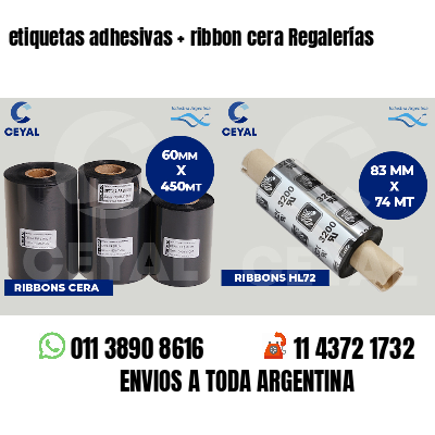 etiquetas adhesivas ribbon cera Regalerías
