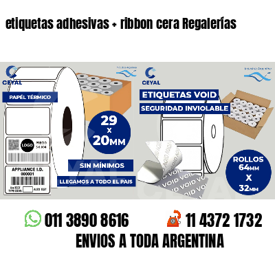 etiquetas adhesivas   ribbon cera Regalerías