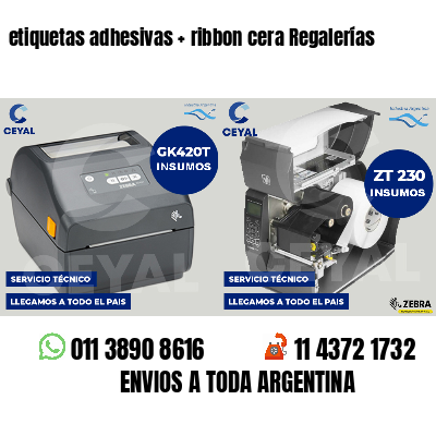 etiquetas adhesivas   ribbon cera Regalerías