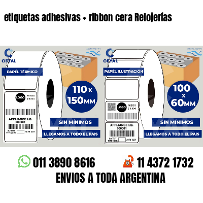 etiquetas adhesivas ribbon cera Relojerías