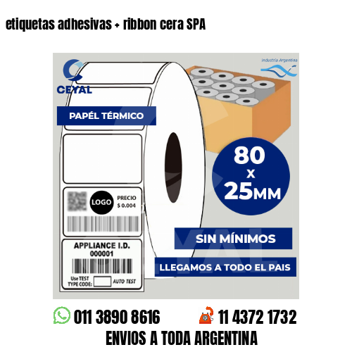 etiquetas adhesivas   ribbon cera SPA