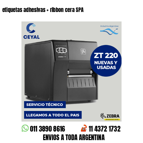 etiquetas adhesivas   ribbon cera SPA