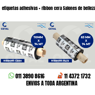 etiquetas adhesivas   ribbon cera Salones de belleza