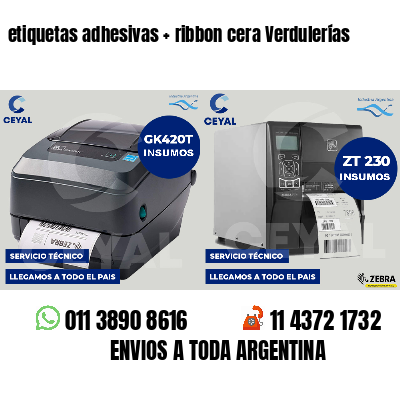 etiquetas adhesivas   ribbon cera Verdulerías