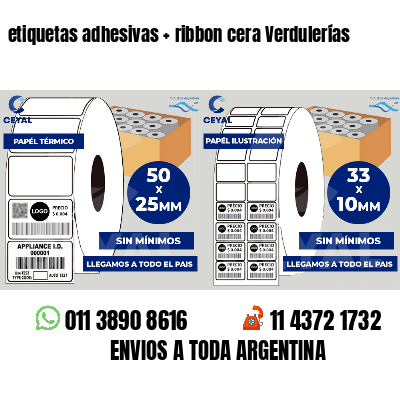 etiquetas adhesivas   ribbon cera Verdulerías