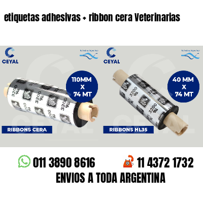etiquetas adhesivas ribbon cera Veterinarias