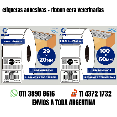 etiquetas adhesivas   ribbon cera Veterinarias