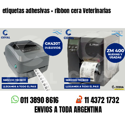 etiquetas adhesivas   ribbon cera Veterinarias