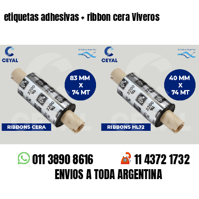 etiquetas adhesivas ribbon cera Viveros