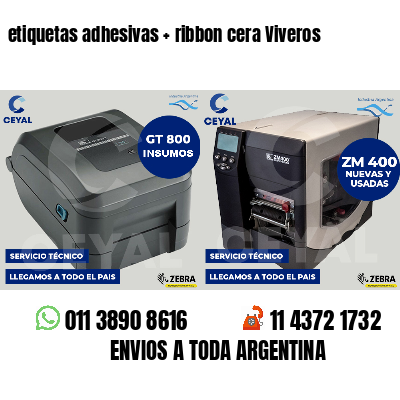 etiquetas adhesivas ribbon cera Viveros