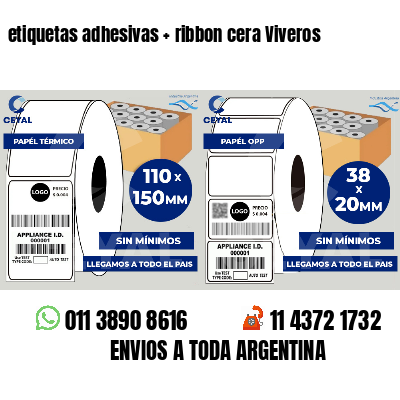 etiquetas adhesivas ribbon cera Viveros