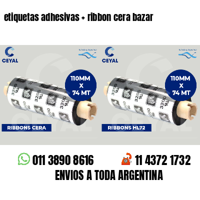 etiquetas adhesivas ribbon cera bazar