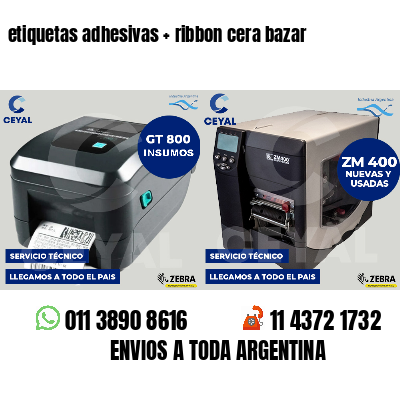 etiquetas adhesivas   ribbon cera bazar