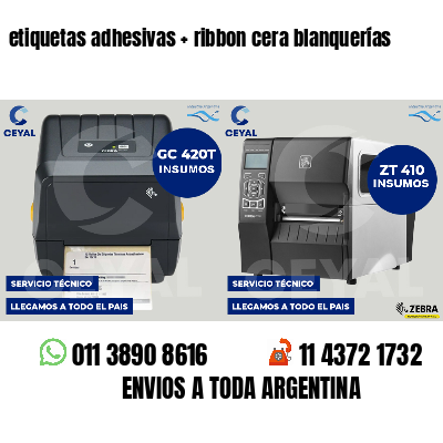 etiquetas adhesivas ribbon cera blanquerías