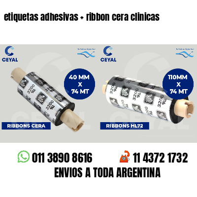 etiquetas adhesivas   ribbon cera clinicas
