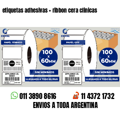 etiquetas adhesivas   ribbon cera clinicas