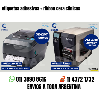 etiquetas adhesivas   ribbon cera clinicas