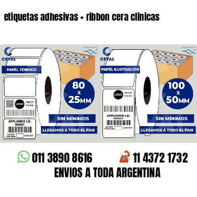 etiquetas adhesivas   ribbon cera clinicas