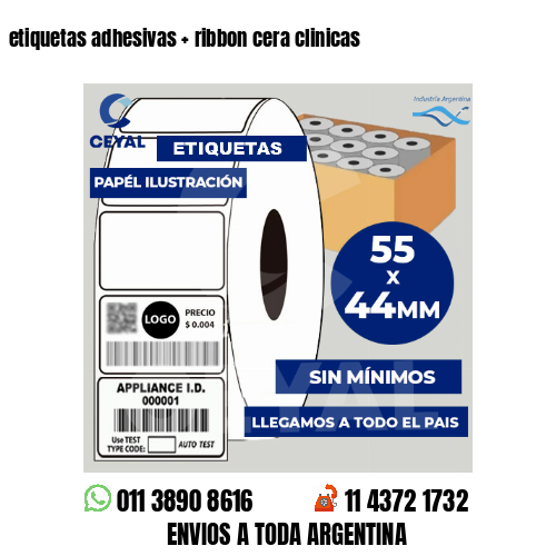 etiquetas adhesivas   ribbon cera clinicas