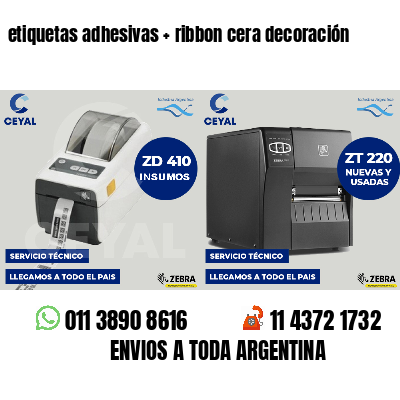 etiquetas adhesivas   ribbon cera decoración