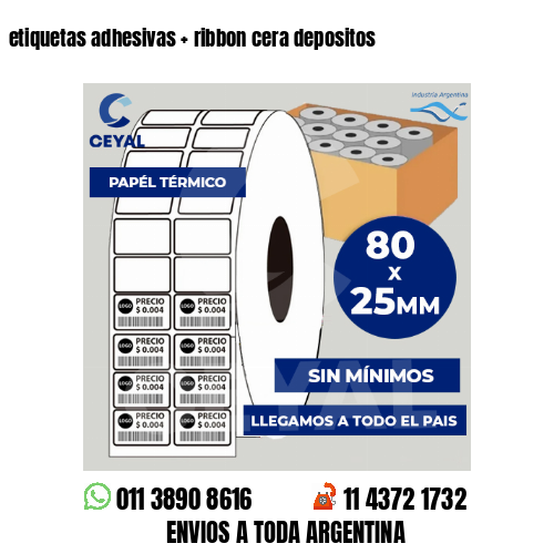 etiquetas adhesivas   ribbon cera depositos
