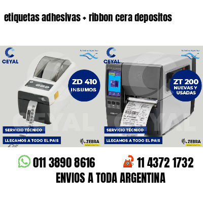 etiquetas adhesivas   ribbon cera depositos