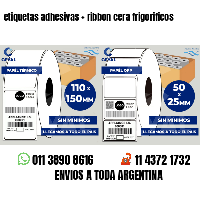 etiquetas adhesivas ribbon cera frigorificos